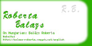 roberta balazs business card