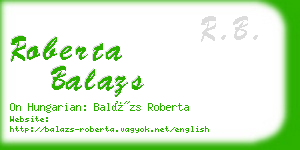 roberta balazs business card